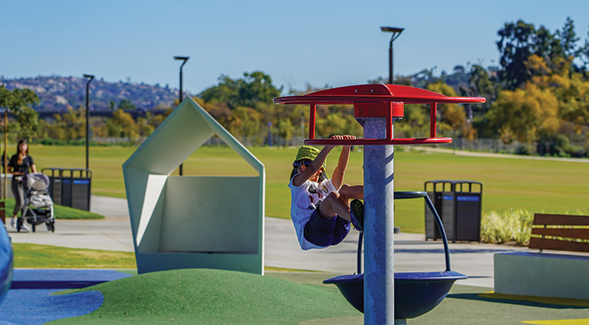 image of a child playing at the sdsu mission valley river park