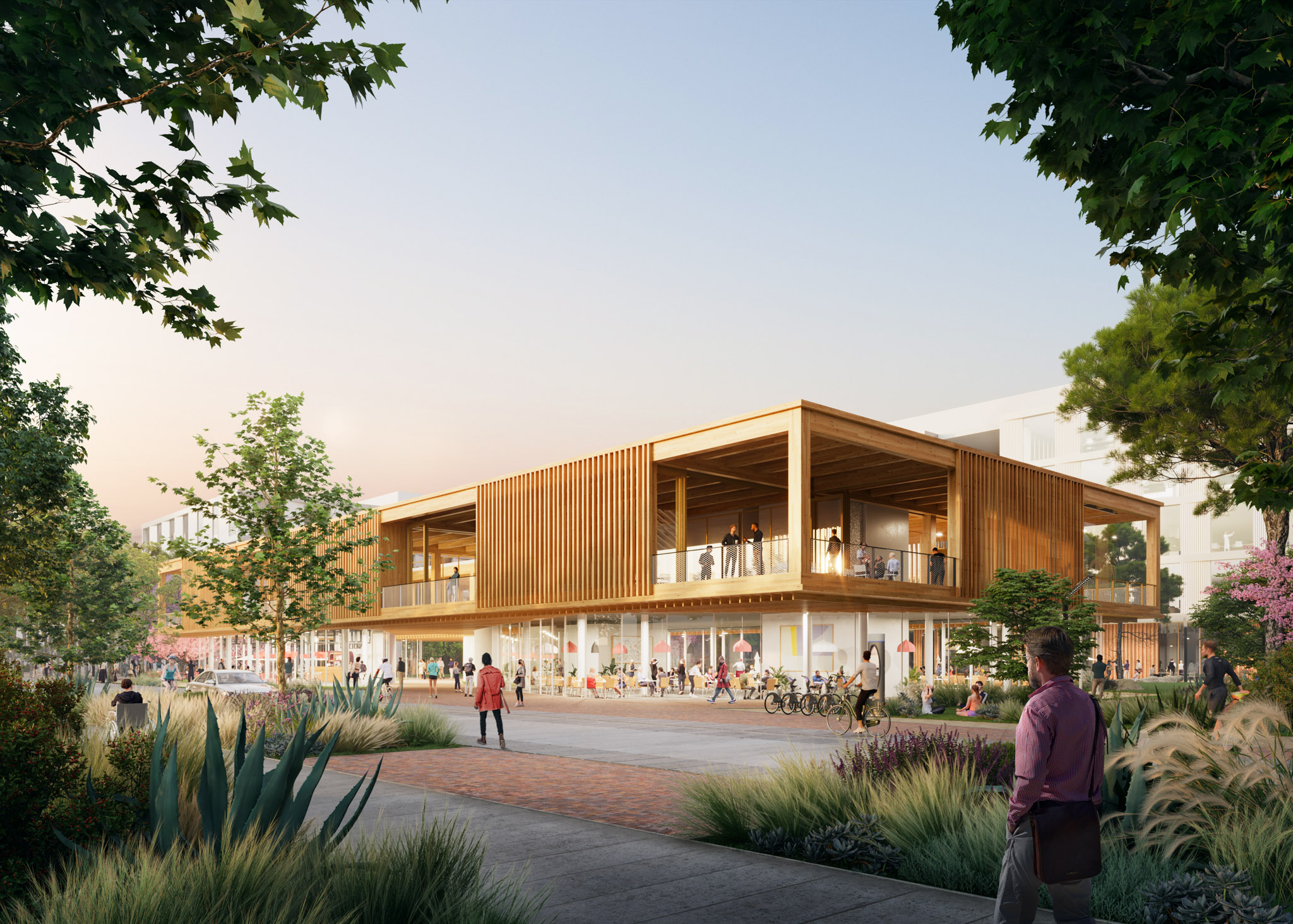 The Entrepreneurship Hub features mass timber construction.