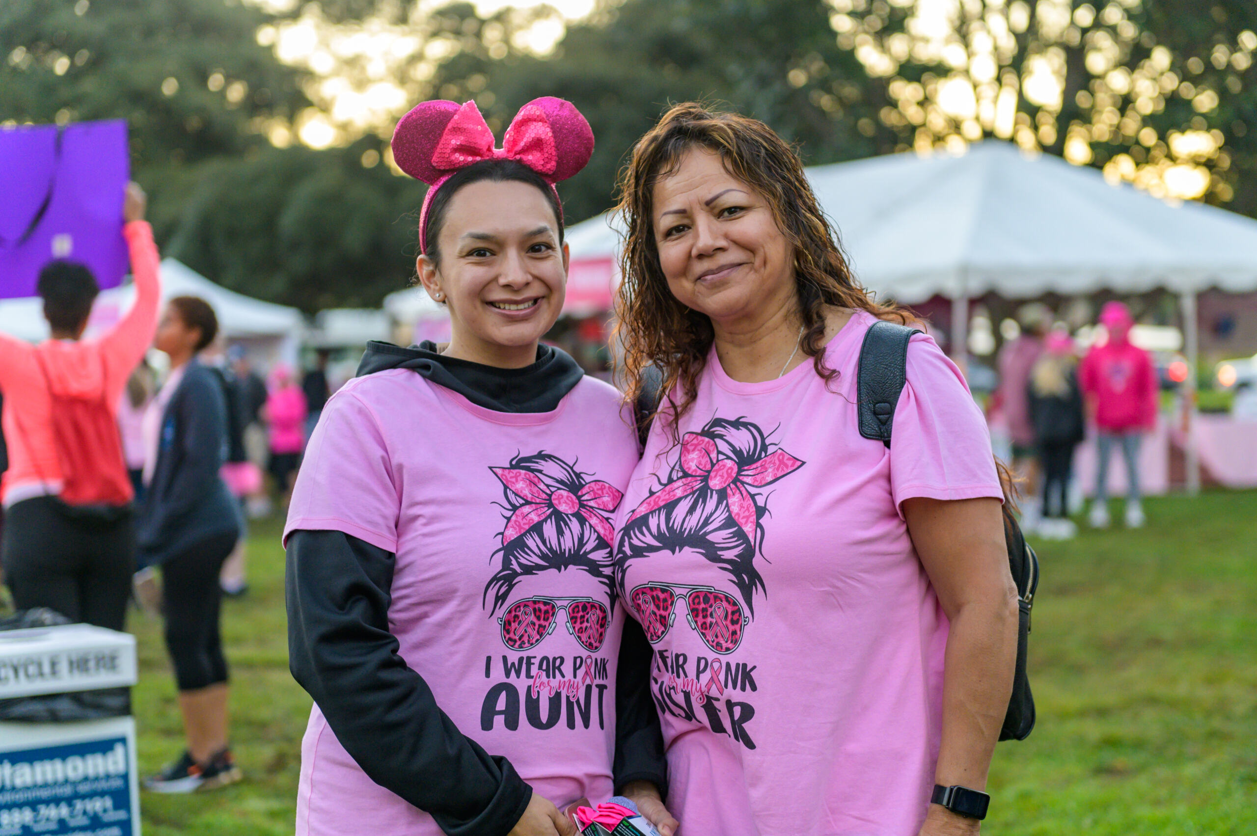 Making Strides attendees posing for a photograph.